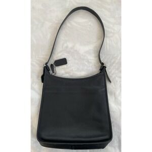 Vtg Coach Andrea Slim Black Leather Shoulder Bag 9073 USA Minimalist Classic